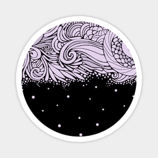 Artistic Purple Waves Magnet